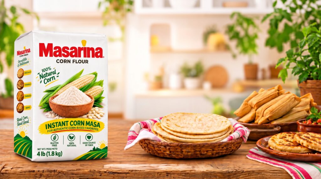 MASARINA Corn Flour with homemade tortillas, tamales and pupusas